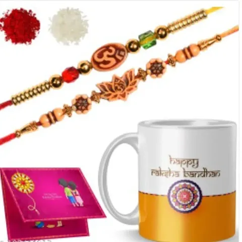 Rakhi Special Combo- Mug, Card, Rakhi and Roli Chawal