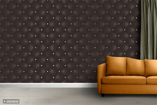 Checked Brown Wallpaper  (40 cm x 160 cm)-thumb3