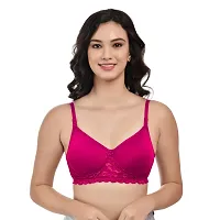 Stylish Multicoloured Cotton Solid Non Padded Bra For Women Pack Of 3-thumb1