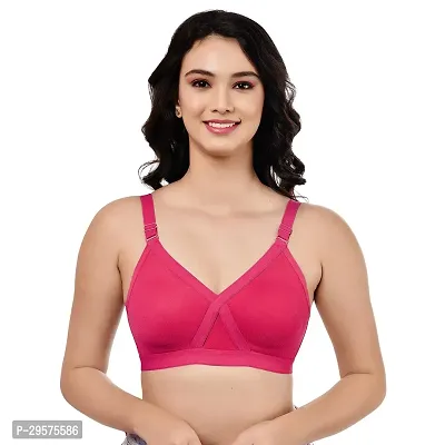 Stylish Multicoloured Hosiery Solid Non Padded Bra For Women Pack Of 3-thumb2