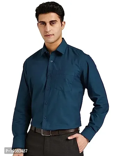 Reliable Green Cotton Solid Long Sleeves Casual Shirts For Men