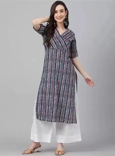 Women Viscose Rayon Straight Kurta