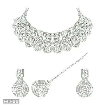 Stylish Silver Alloy Jewellery Set For Women-thumb0