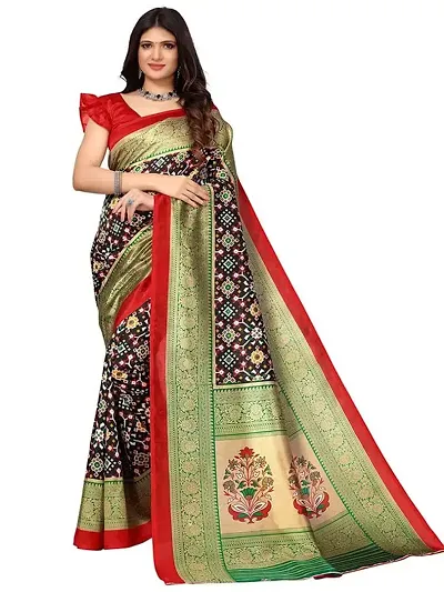 Stylish Art Silk Saree with Blouse piece For Women