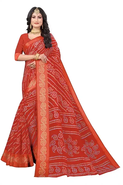 Hot Selling Cotton Blend Saree with Blouse piece 