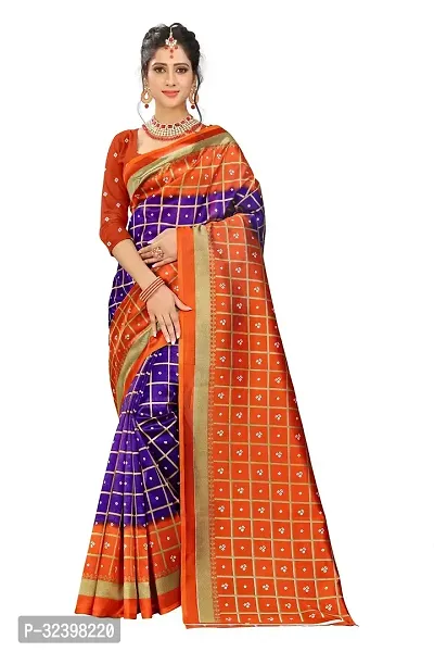 Stylish Purple Art Silk Self Pattern Saree with Blouse piece For Women-thumb0