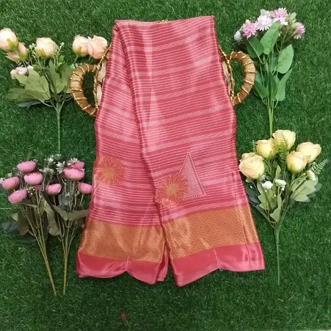 New In Crepe Saree with Blouse piece 