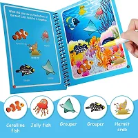 Kids Magic Water Coloring Books Unlimited Fun with Drawing Reusable Water Reveal Activity Pad Chunky Size Water Pen for Kids Random Design 4 Books 4 pens-thumb1