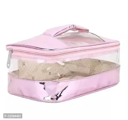 Stylish Pink Plastic Makeup Vanity Box-thumb0