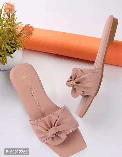Elegant Brown PVC Solid Sandals For Women