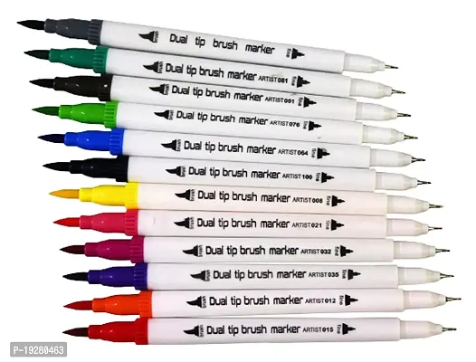 Timbktoo-Art Markers 12 Colors Dual Tips Coloring