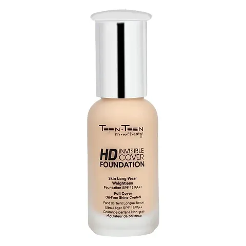Teen.Teen HD Invisible Cover Foundation Skin Long - Wear Weightless SPF 15 PA ++ Oli Free Shine Control Face Makeup Foundation Women,