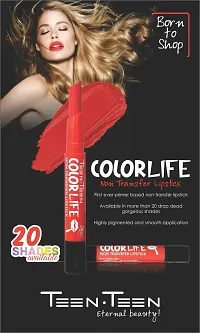 TEEN.TEEN COLOR LIFE NON TRANSFER LIP CORAL RED, m-07, Matte-thumb1