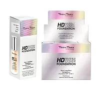 Teen.Teen HD Invisible Cover Foundation Skin Long - Wear Weightless SPF 15 PA ++ Oli Free Shine Control Face Makeup Foundation Women, (Natural Nude)-thumb1