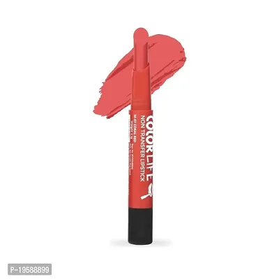 Teen Teen Non Transfer Water Proof Long Lasting Matte Lipstick (Coral Red)