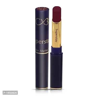 CVB LM-206 SuperStay No Transfer Matte Lipstick, Waterproof and Full-Pigmented, Transfer-Proof Smudge-Proof Lip Colour (714 GRAPE WINE, 3.5g)