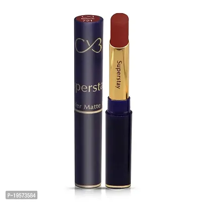 CVB LM-206 SuperStay No Transfer Matte Lipstick, Waterproof and Full-Pigmented, Transfer-Proof Smudge-Proof Lip Colour (721 BRICK)