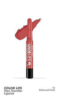 Teen Teen Non Transfer Water Proof Long Lasting Matte Lipstick Combo (Bollywood Nude, Bridal Red)-thumb2