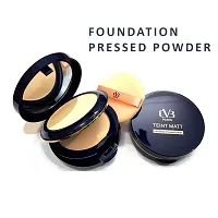 CVB C02 2 in 1 Teint Matt Foundation Pressed Compact Powder for Buildable Full Coverage  Matte Finish (03 Natural Beige, 10g)-thumb2