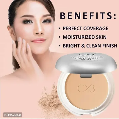 CVB C30 Compact Whitening Powder 2 in 1 Setting Talc, Control Oil, Helps Makeup Last Longer Cover Dark Spots  Blemishes of Face for Even Skin Tone Look (04, Natural Nude, 20g)-thumb3