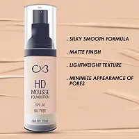 CVB F-706 HD Mousse Foundation SPF 20 Oil-Free, Flawless Blending Long-Lasting Feather-Light Stay Liquid Face Makeup (04 Natural Nude, 30ml)-thumb1