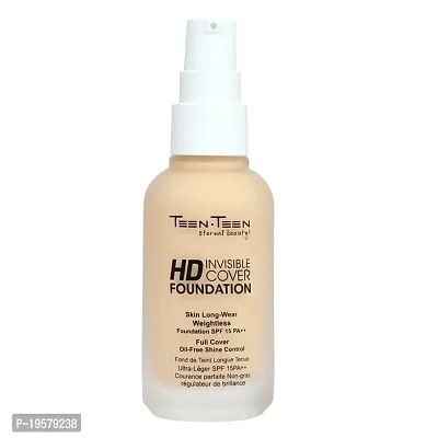 Teen.Teen HD Invisible Cover Foundation Skin Long - Wear Weightless SPF 15 PA ++ Oli Free Shine Control Face Makeup Foundation Women,(Warm Beige)-thumb4