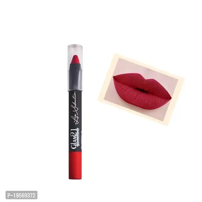 Glam 21 Lip Seduction Non- Transfer Crayon Lipstick| Lightweight  Longlasting|Creamy Matte Formula - 2.8gm|Sunny Red|016