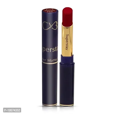 CVB LM-206 SuperStay No Transfer Matte Lipstick, Waterproof and Full-Pigmented, Transfer-Proof Smudge-Proof Lip Colour (704 RIHANNA, 3.5g)
