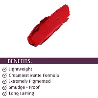 Glam21 Lip Seduction Non- Transfer Crayon Lipstick| Lightweight  Longlasting|Creamy Matte Formula - 2.8gm|Naughty Red|03-thumb2