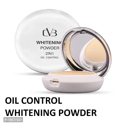 CVB C30 Compact Whitening Powder 2 in 1 Setting Talc, Control Oil, Helps Makeup Last Longer Cover Dark Spots  Blemishes of Face for Even Skin Tone Look (03, Natural Beige, 20g)-thumb2