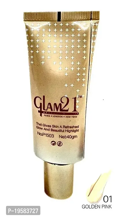 Glam 21 Shine Oil-Free Illuminator Makeup Base, 40 g, Multicolor