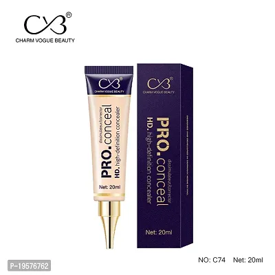 CVB C74 PRO. Conceal HD. High-Definition Concealer for Opaque Coverage and Crease Resistant Oil Cream, Lightweight Texture Long-Lasting Formula for Tone Correction (02 SHADES, 20ML)-thumb5