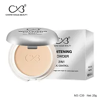 CVB C30 Compact Whitening Powder 2 in 1 Setting Talc, Control Oil, Helps Makeup Last Longer Cover Dark Spots  Blemishes of Face for Even Skin Tone Look (03, Natural Beige, 20g)-thumb4