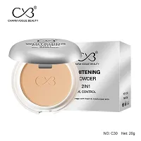 CVB C30 Compact Whitening Powder 2 in 1 Setting Talc, Control Oil, Helps Makeup Last Longer Cover Dark Spots  Blemishes of Face for Even Skin Tone Look (04, Natural Nude, 20g)-thumb4