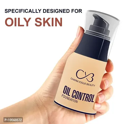 CVB C33 Oil Control Dewy Radiant Foundation for Full Face Coverage Non-Acnegenic Shine Control for Oily Skin (01, 50g)-thumb5