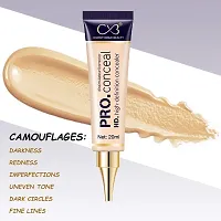 CVB C74 PRO. Conceal HD. High-Definition Concealer for Opaque Coverage and Crease Resistant Oil Cream, Lightweight Texture Long-Lasting Formula for Tone Correction (02 SHADES, 20ML)-thumb1