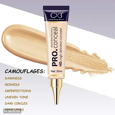CVB C74 PRO. Conceal HD. High-Definition Concealer for Opaque Coverage and Crease Resistant Oil Cream, Lightweight Texture Long-Lasting Formula for Tone Correction (02 SHADES, 20ML)-thumb2
