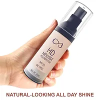 CVB F-706 HD Mousse Foundation SPF 20 Oil-Free, Flawless Blending Long-Lasting Feather-Light Stay Liquid Face Makeup (04 Natural Nude, 30ml)-thumb3