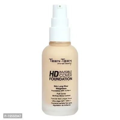 Teen.Teen HD Invisible Cover Foundation Skin Long - Wear Weightless SPF 15 PA ++ Oli Free Shine Control Face Makeup Foundation Women,(Natural Besige)-thumb2