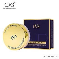 CVB C54 Blooming Loose Face Powder Air Light Crystal Oil Control Powder for Buildable Full Coverage  Matte +Finish (Shade 3, 15g)-thumb4