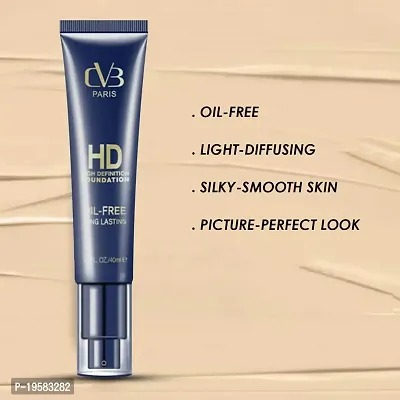 CVB C17 HD High Definition Foundation for Flawless Skin Natural, Oil-Free Long Lasting Peptide-Based Face Makeup Cream (Shades 04, 40ml)-thumb4