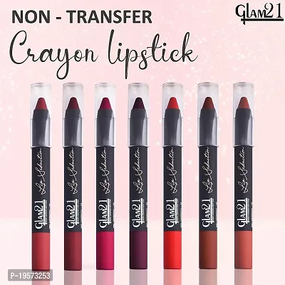 Glam21 Lip Seduction Non- Transfer Crayon Lipstick| Lightweight  Longlasting|Creamy Matte Formula - 2.8gm|Mystique Brown|10-thumb4