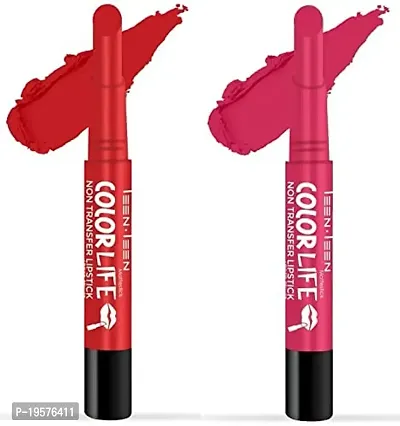 TEEN.TEEN Colorlife Combo, Matte Finish, 4.2 g - Regal Red, Rose Pink-thumb0