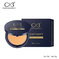 CVB C02 2 in 1 Teint Matt Foundation Pressed Compact Powder for Buildable Full Coverage  Matte Finish (04 Natural Nude, 10g)-thumb4