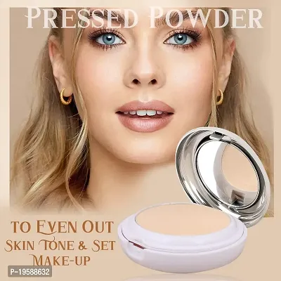 CVB C30 Compact Whitening Powder 2 in 1 Setting Talc, Control Oil, Helps Makeup Last Longer Cover Dark Spots  Blemishes of Face for Even Skin Tone Look (02, Soft Ivory, 20g)-thumb4