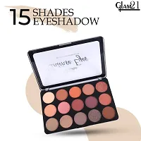 Glam21 Intense Eye Shadow Palette|Highly Pigmented|Smudge Free  Long-Lasting| Shimmery Finish| 15 Shades-30gm- 02-thumb2