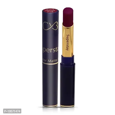 CVB LM-206 SuperStay No Transfer Matte Lipstick, Waterproof and Full-Pigmented, Transfer-Proof Smudge-Proof Lip Colour (716 HEROINE, 3.5g)