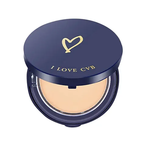CVB C25 Perfect Pressed Powder for Long Lasting Effect, Weightless Stay Compact Powder for Makeup Base, Enhances Skin Tone, Blurs Imperfections