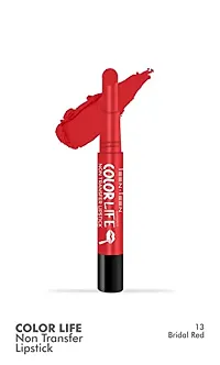 Teen Teen Non Transfer Water Proof Long Lasting Matte Lipstick Combo (Bollywood Nude, Bridal Red)-thumb1