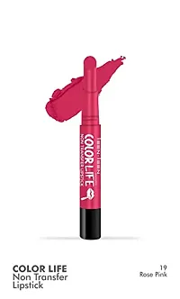 TEEN.TEEN Non Transfer Water Proof Long Lasting Matte Lipstick Combo (Ruby Red, Rose Pink)-thumb2